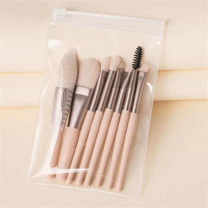 Ensemble de 8 pinceaux de maquillage doux et moelleux pour cosmétiques, fond de teint, fard à joues,