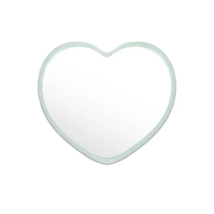 Miroir Simple simple face en forme de cœur, petit miroir à main haute définition, miroir de maquilla