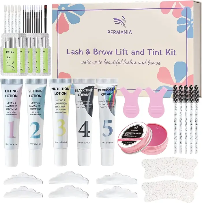 Kit de rehaussement et teinture cils et sourcils PERMANIA – Fixation permanente pour cils et sourcil