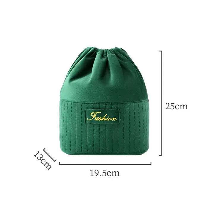 Nouvelle Trousse de Toilette de Voyage Grande Capacité en Velours avec Cordon de Serrage, Style Urba