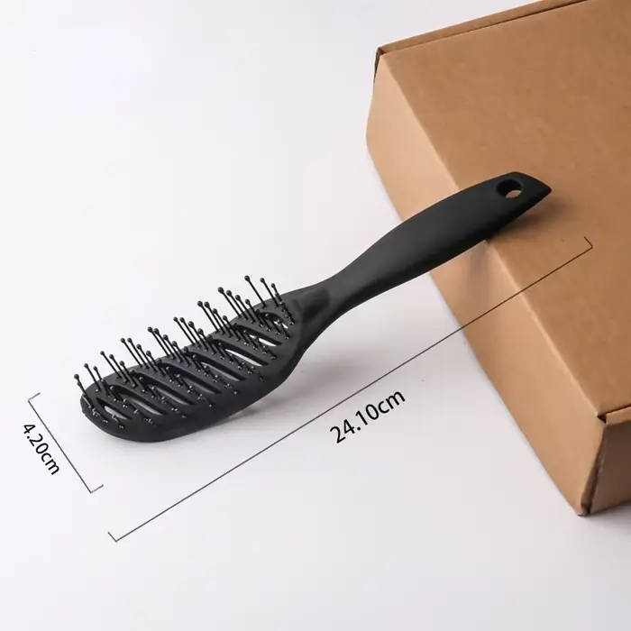 Brosse à cheveux coiffante pour femme, peigne à cheveux, 9 broches, support droit et bouclé, massage