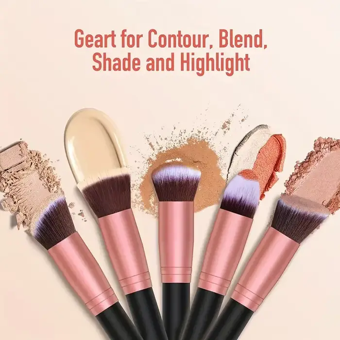 Professiona 14 pièces ensemble de pinceaux de maquillage fond de teint doux moelleux Blush poudre fa