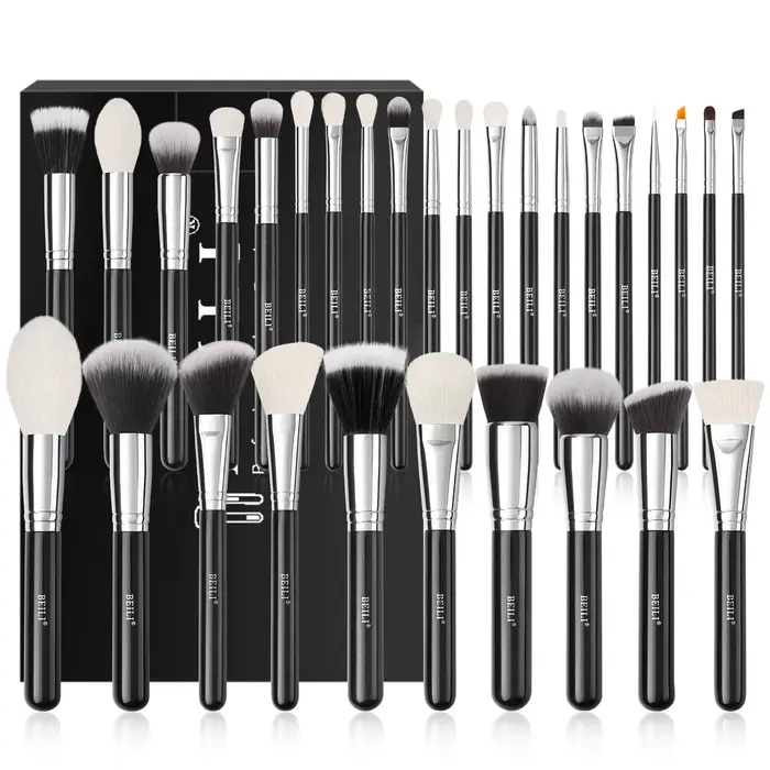 Ensemble de 30 pinceaux de maquillage professionnels de qualité supérieure, poils de chèvre naturels