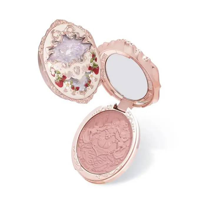 Fleur sait fraise Rococo série fard à joues en relief poudre Fine maquillage lisse longue durée