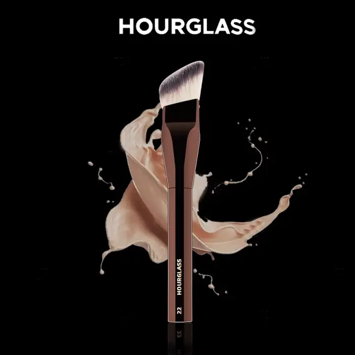 HOURGLASS pinceaux de fond de teint liquide coudés fond de teint crème brosse Blush brosse Base maqu