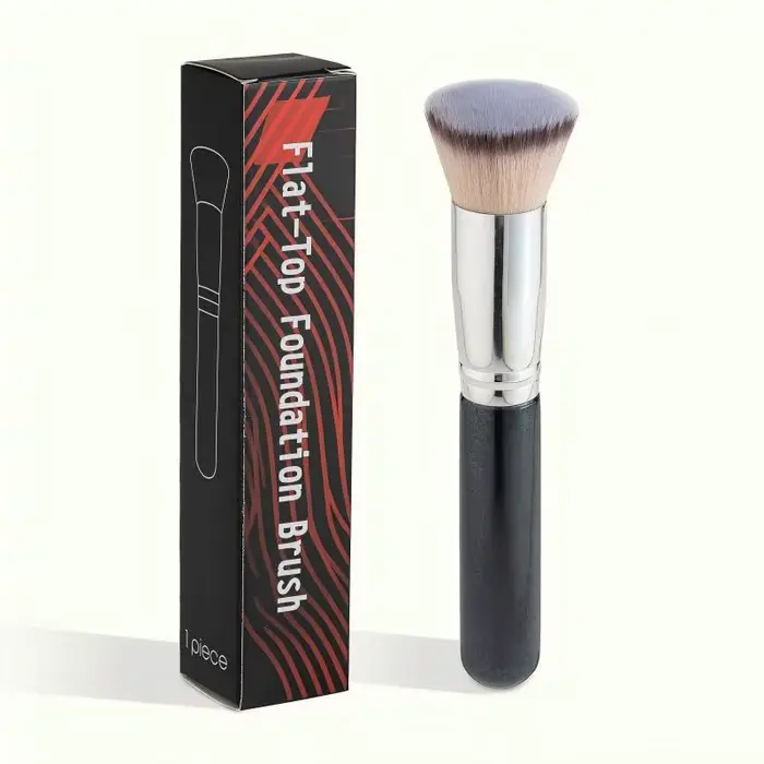 MAANGE 1 pinceau Kabuki plat pour fond de teint liquide, crème et poudre, application impeccable san