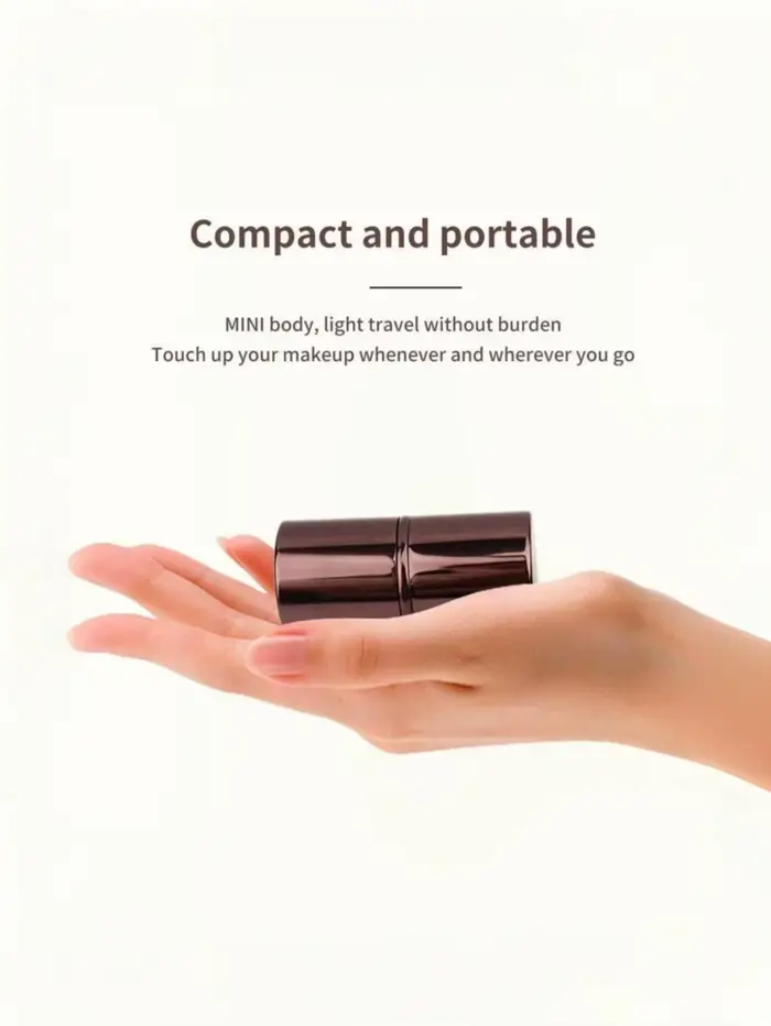 1 pinceau de maquillage pour fond de teint rétractable avec couvercle