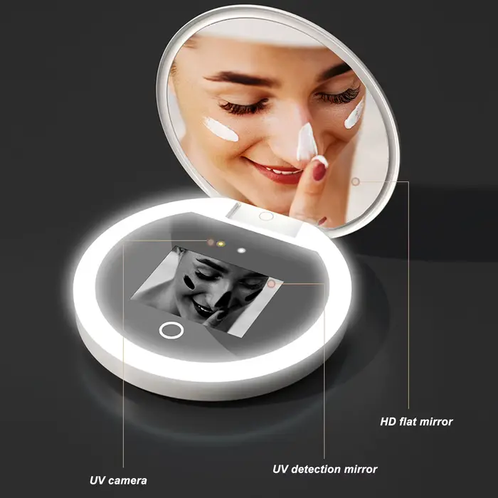 Miroir de maquillage de voyage