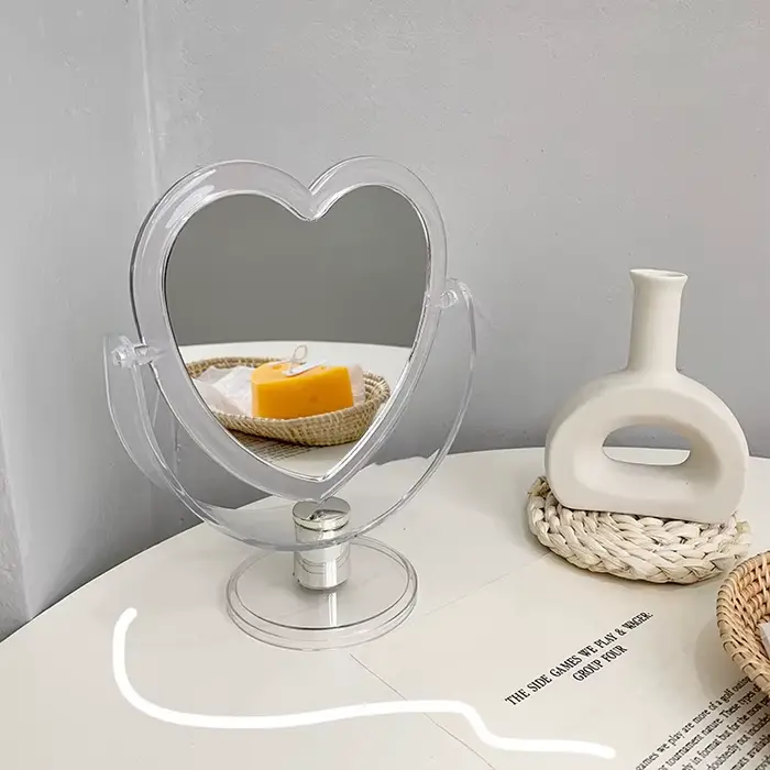 Ins-Miroir de maquillage rotatif double face