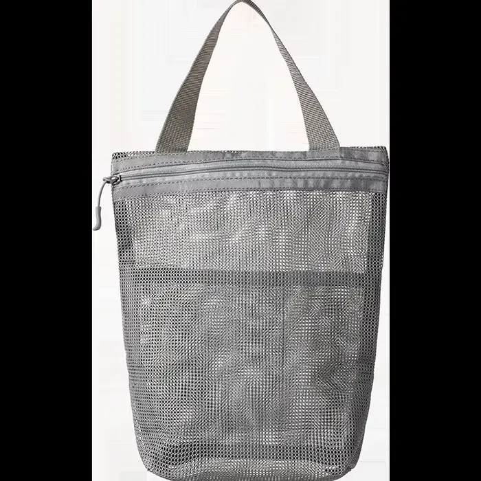 Trousse de toilette portable 23x26cm avec poignée pratique, sac de rangement de toilette en maille d