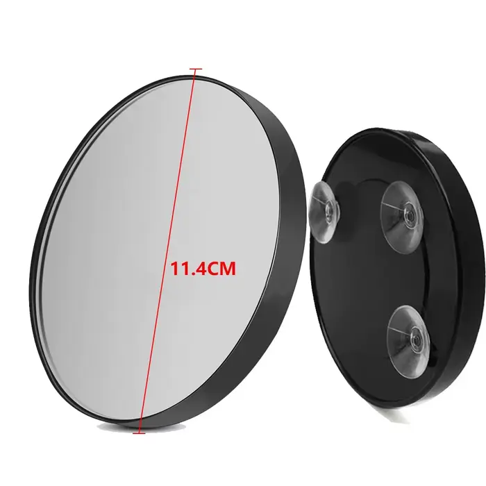 Miroir 3 voies avec LED, miroir pliable à 360° pour coupe de cheveux et petit miroir rond éclairé, m