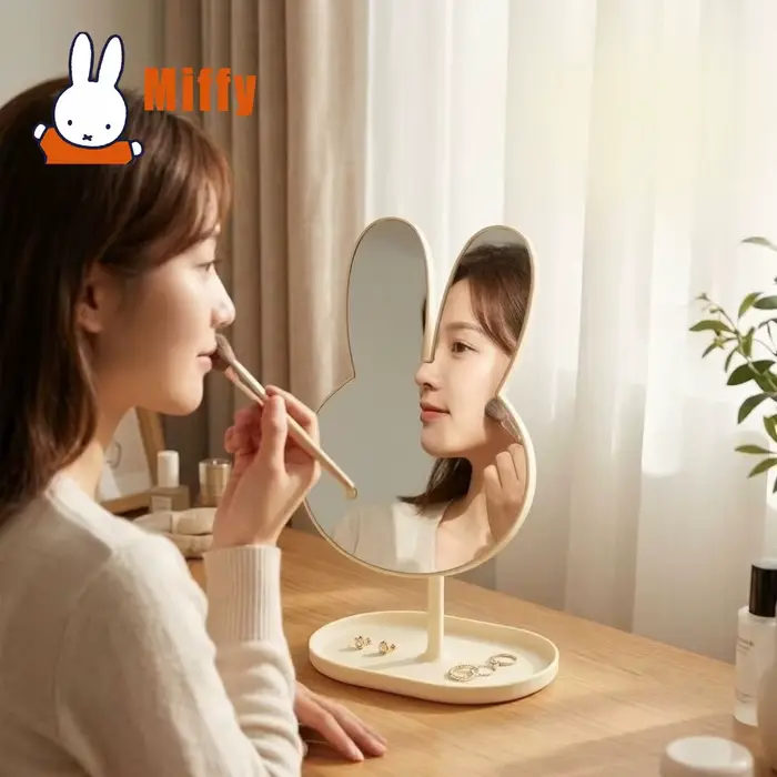 Miroir de maquillage de bureau Kawaii Miffy